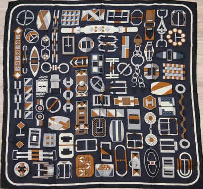 HERMÈS Paris
Printed silk twill square, titled...