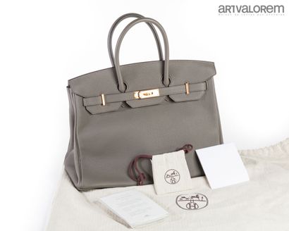 HERMÈS Paris
Birkin bag 35cm in grey togo...