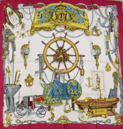 HERMÈS Paris
Printed silk square, titled...