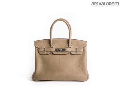 HERMÈS Paris
Birkin bag 30cm turned inside...