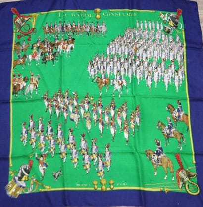 HERMÈS Paris
Printed silk square, titled...