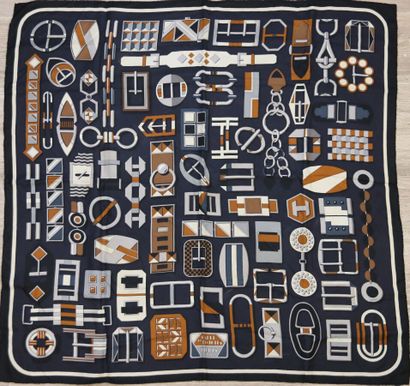 HERMÈS Paris
Printed silk twill square, titled...