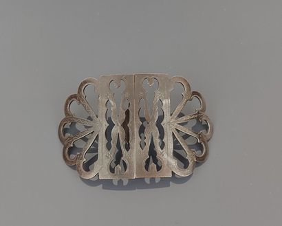 Gothic Revival engraved and pierced iron...