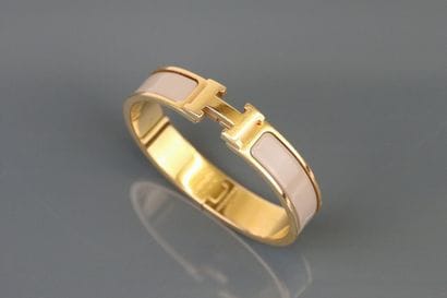 HERMÈS Paris
H-click bracelet, taupe enamel,...