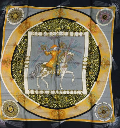 HERMÈS Paris
Printed silk square, titled...