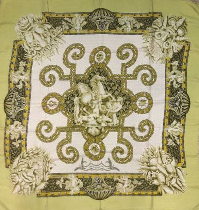 HERMÈS Paris
Printed silk square, titled...