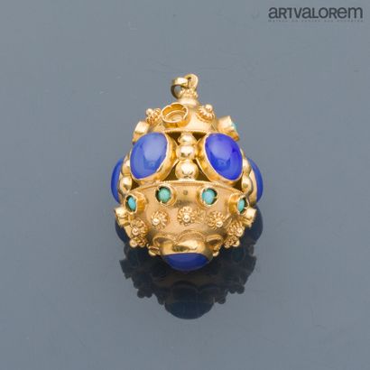Yellow gold 750°/°° pendant in the form of...