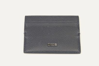 DIOR
Card holder in navy blue grained calfskin
Black...