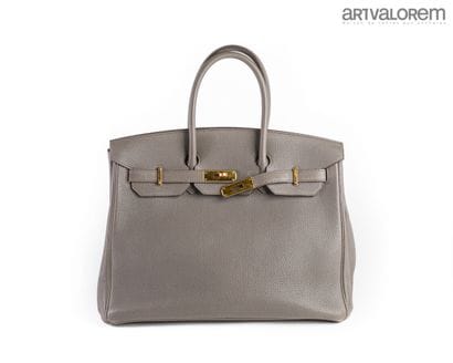 HERMÈS Paris
Birkin bag 35cm in grey togo...