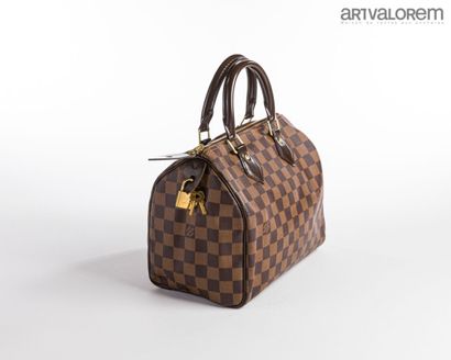 LOUIS VUITTON
Speedy 25 bag in ebony checkerboard...