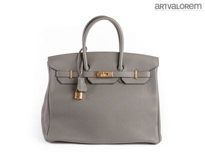 HERMÈS Paris
Birkin bag 35cm in grey togo...