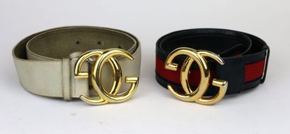 GUCCI - Made in Italy
Three belts with gilded...