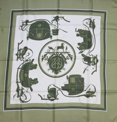 HERMÈS Paris
Printed silk square, 