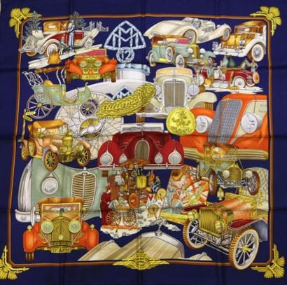 HERMÈS Paris
Printed silk square, titled...