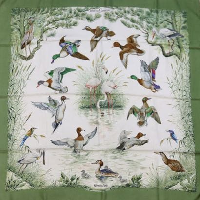 HERMÈS Paris
Printed silk square titled 