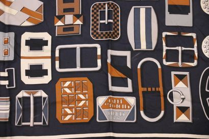 HERMÈS Paris
Printed silk twill square, titled...