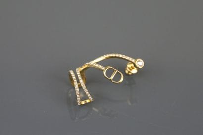 DIOR
Gold-plated metal mono-earring set with...