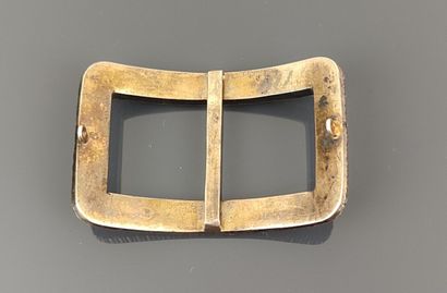 Silver vermeil belt buckle adorned with Rhinestones.
Size:...