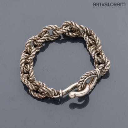 HERMÈS Paris
Gourmette en argent 800°/°°...