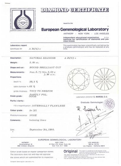 Diamant sous scellé N° 511597 avec Certificat...