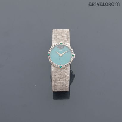 PIAGET
Montre bracelet de dame en or gris...