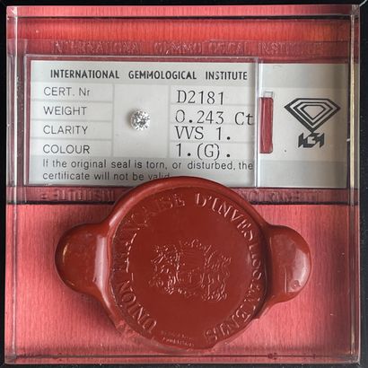 Diamant sous scellé 
Certificat du IGI N°...