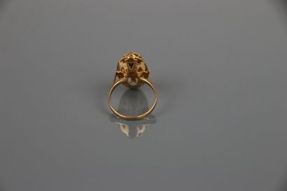 Ring in yellow gold 750°/°° with an Inca...