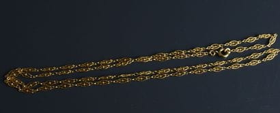 Long necklace in yellow gold 750°/°° with...