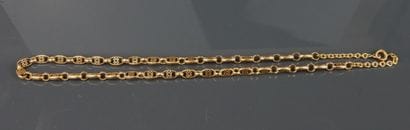 Necklace in yellow gold 750°/°° with round...