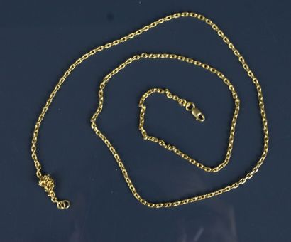 Yellow gold 750°/°° forçat chain with lobster...