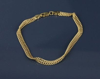 Fancy link bracelet in yellow gold 750°/°°...