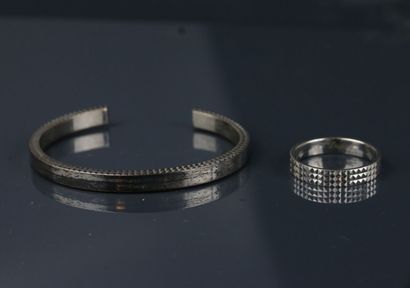 DUPONT Paris
Bracelet et anneau en argent...
