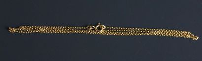 Yellow gold 750°/°° chain with forçat links,...