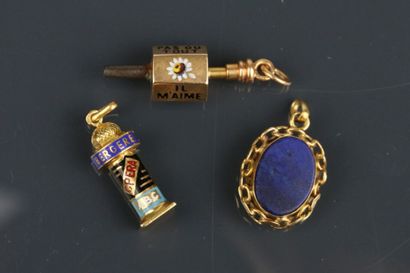 Lot of sentimental jewelry in yellow and...