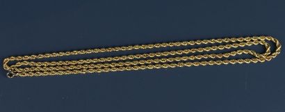 Yellow gold 750°/°° twisted link chain with...