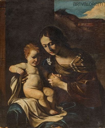 Atelier de Cesare GENNARI (1637-1688)
Vierge...