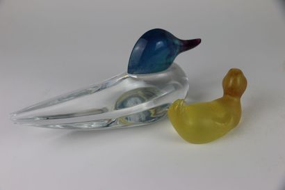 DAUM FRANCE
Canard en cristal et pâte de...