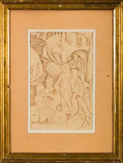 André DERAIN (1880-1954)
Baigneuse et personnages,...