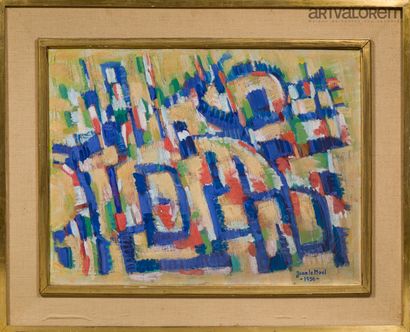 Jean LE MOAL (1909-2007). 
Composition abstraite...