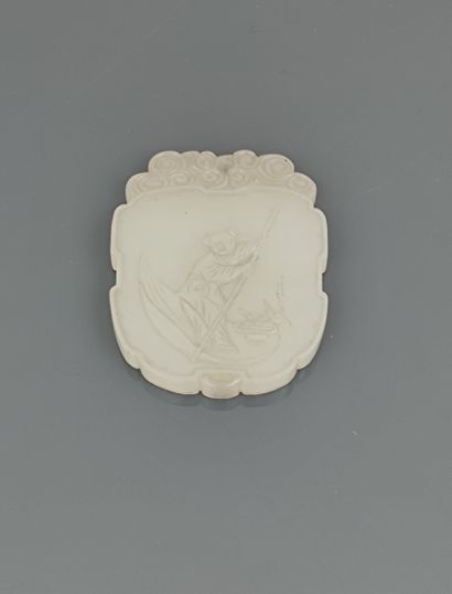 CHINE, XVIII - XIXe siècle. 
Elément de parure...