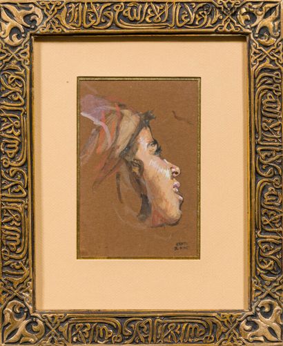 Etienne Alphonse DINET (1861-1929)
Profil
Gouache,...