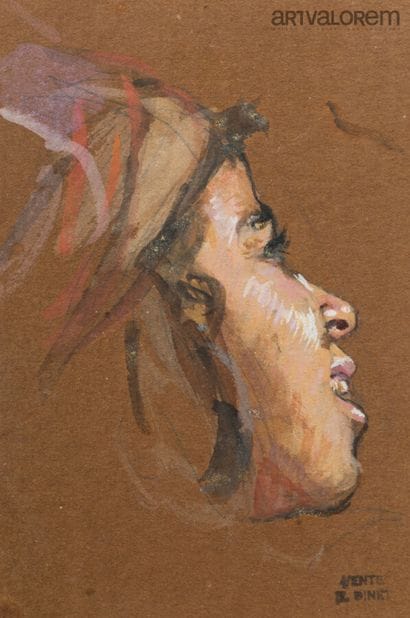 Etienne Alphonse DINET (1861-1929)
Profil
Gouache,...