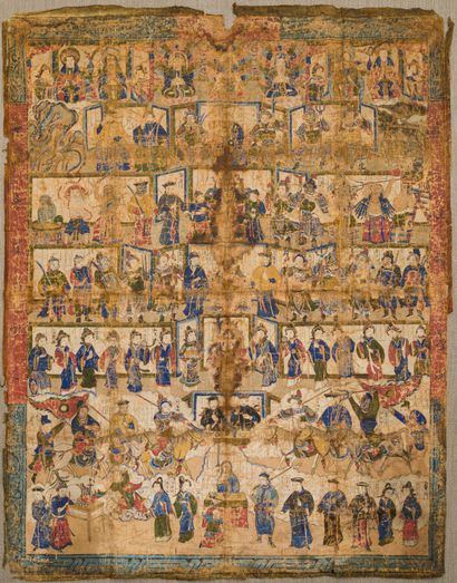 CHINE, début du XXe siècle
Grande peinture...