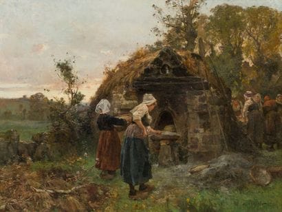 Emile Charles DAMERON (1848-1908) 
Le fournil....