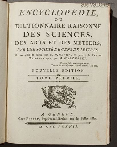 Denis DIDEROT et Jean Le Rond d'ALEMBERT....