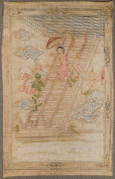 THAILANDE, XIXe siècle.
Peinture figurant...