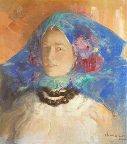 Paul CHMAROFF (1874-1950)
Femme au foulard...