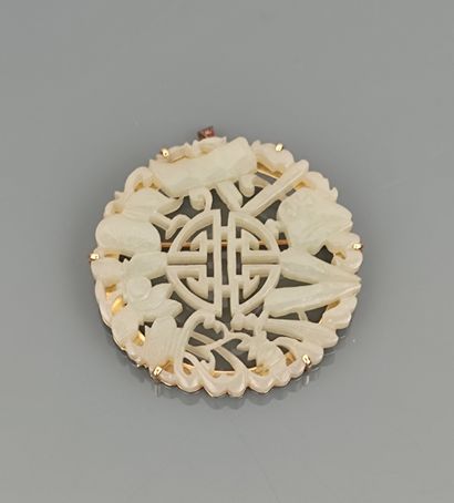 CHINE, fin XIXe - début XXe siècle. 
Pendentif...