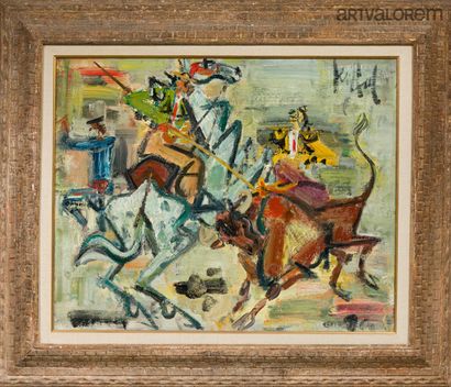 GEN PAUL (1895-1975).
Tauromachie, 
Huile...