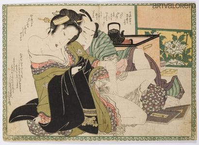 KEISAI EISEN (1790-1848), attribué à. 
Album...